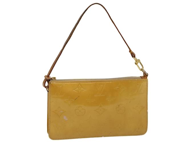 LOUIS VUITTON Monogram Vernis Lexington Pouch Beige M91010 LV Auth bs7551 Bege Couro envernizado  ref.1044586