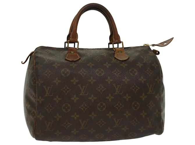 Louis Vuitton Monogram Speedy 30 Hand Bag M41526 LV Auth th3926 Cloth  ref.1044620