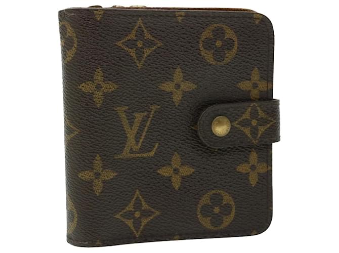 LOUIS VUITTON Monogram Compact zip Wallet M61667 LV Auth 51410 Cloth  ref.1044630