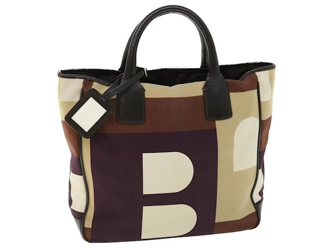 BALLY Tote Bag Canvas Brown Auth bs7659 Cloth  ref.1044634