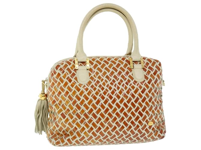 BALLY Hand Bag Leather Beige Auth bs7622  ref.1044637