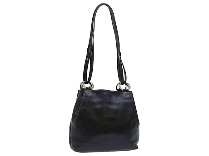 BALLY Shoulder Bag Leather Black Auth bs7621  ref.1044669