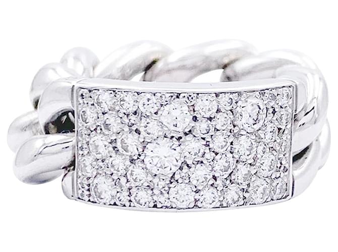 Dior ring, "curb chain", white gold and diamonds.  ref.1044679