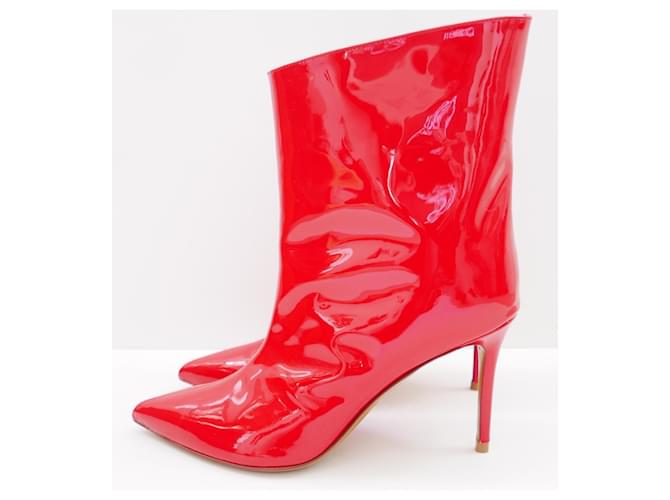 Alexandre Vauthier Raquel 105 Red Patent Ankle Boots Patent leather  ref.1044685
