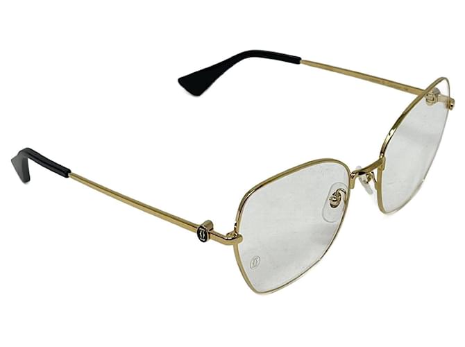 Cartier Ct. glasses0413Or Gold (001 FA) Golden Metal  ref.1044693