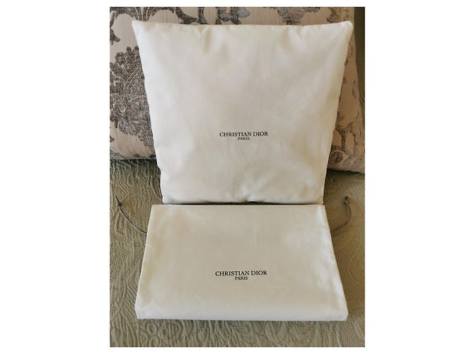 Dior decorative cotton cushion Eggshell