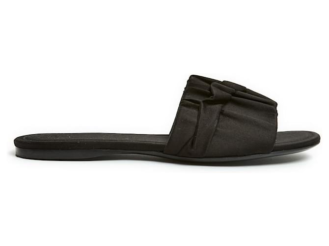 The row Minimal satin black eu38.5 Leather Cloth  ref.1044714
