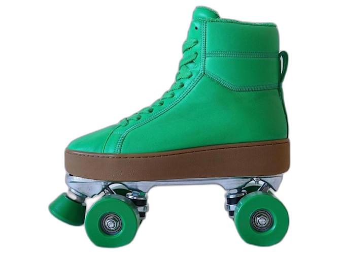 Bottega Veneta Roller Skates Green Leather  ref.1044716