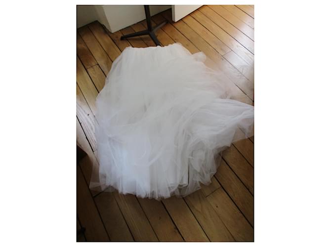 Autre Marque Long bridal petticoat, YOU. White Tulle  ref.1044797