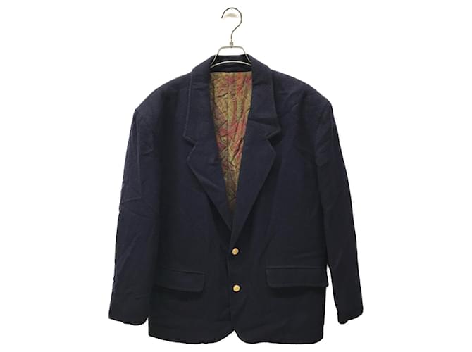 Valentino Garavani Blazer Navy blue Cotton Wool Cloth  ref.1044891