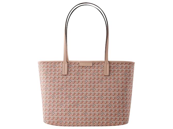 Small Ever Ready Shopper Bag - Tory Burch - Cotton - Beige  ref.1045026