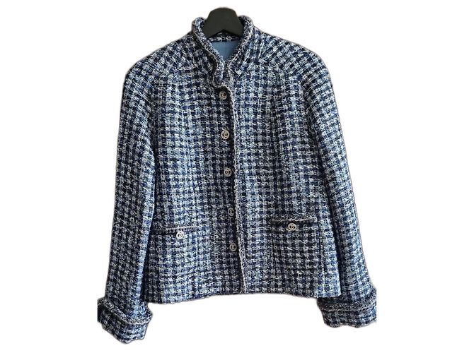 Giacca Chanel Tweed Blu