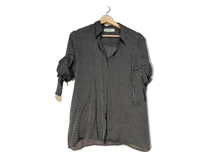 Valentino Chemise noire à motif Acrylique  ref.1045398