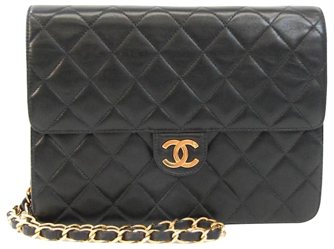 Chanel Matelassé Black Leather  ref.1045411