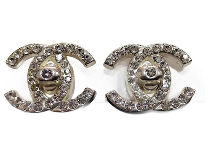 Chanel Earrings Silvery Metal  ref.1045434