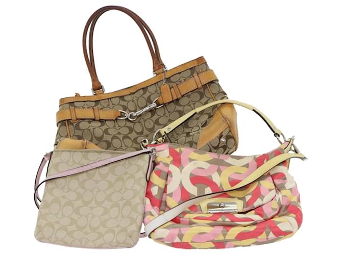 Coach Multicolor Canvas and Leather Tote Coach