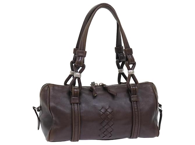 Autre Marque BOTTEGAVENETA Shoulder Bag Leather Brown Auth bs7385  ref.1045547