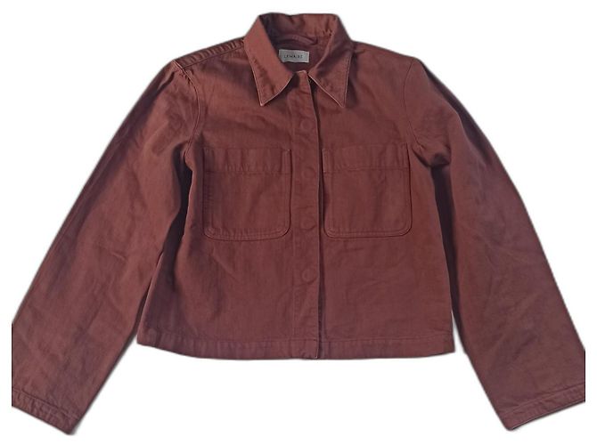 Chaqueta corta Lemaire Sakata marrón claro algodón
