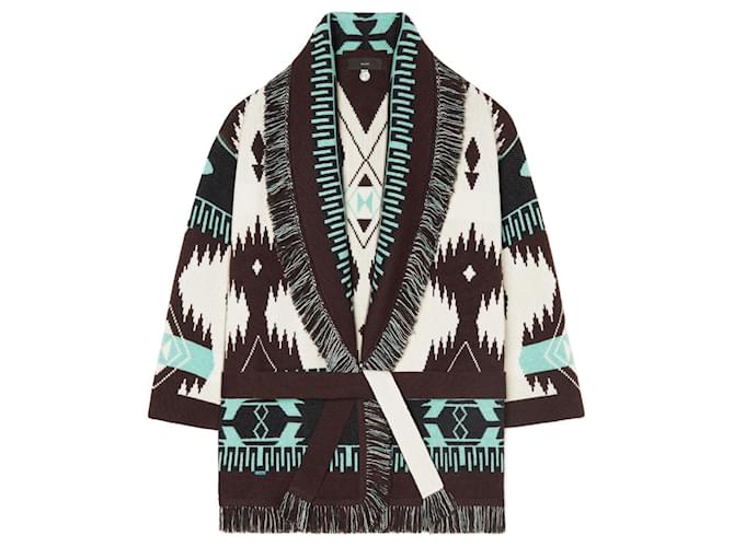 Alanui Cardigan Icon Jacquard CACHEMIRE Multicolore  ref.1045623