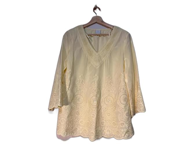 Autre Marque MADELEINE blouse light yellow Acrylic  ref.1045706