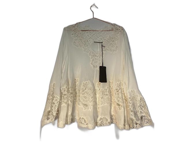Ermanno Scervino Lace Blouse Beige
