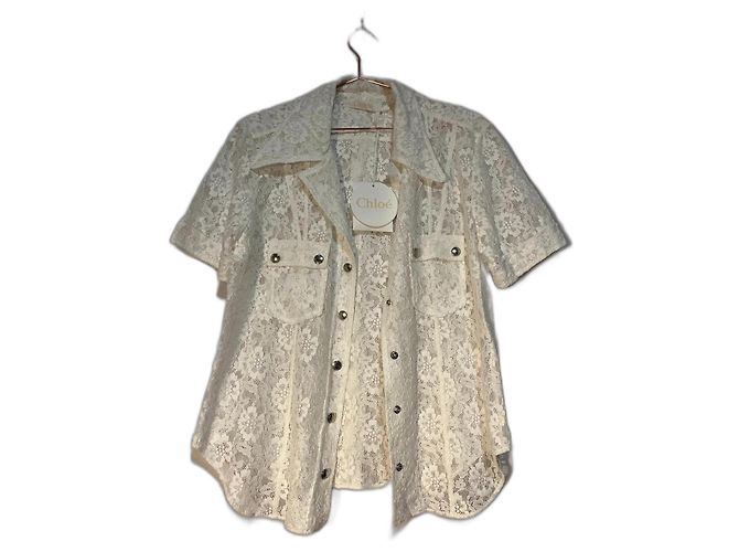 Camicetta in pizzo Chloé Beige