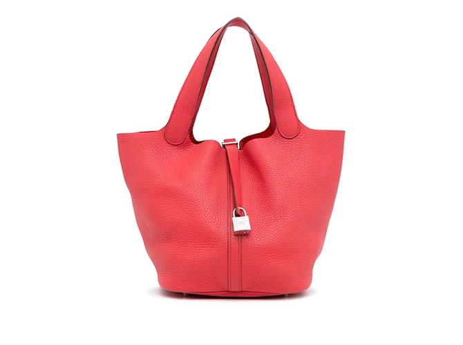 Fashion Avenue - Hermes Picotin MM in red Clemence leather