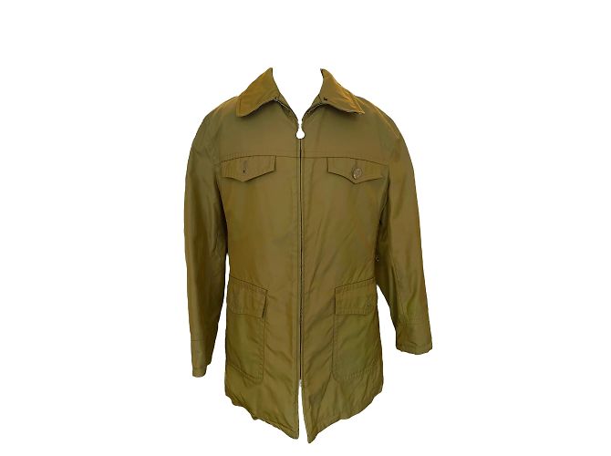 Burberry Giacca Impermeabile Gialla in Cotone M Giallo