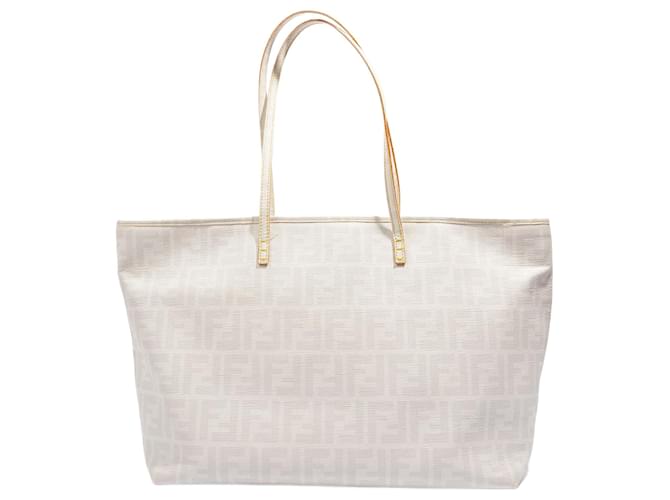 Fendi Roll tote Zucca Canvas and Leather Shoulder Bag