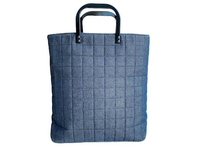 Chanel Handbags Blue Denim  ref.1045905