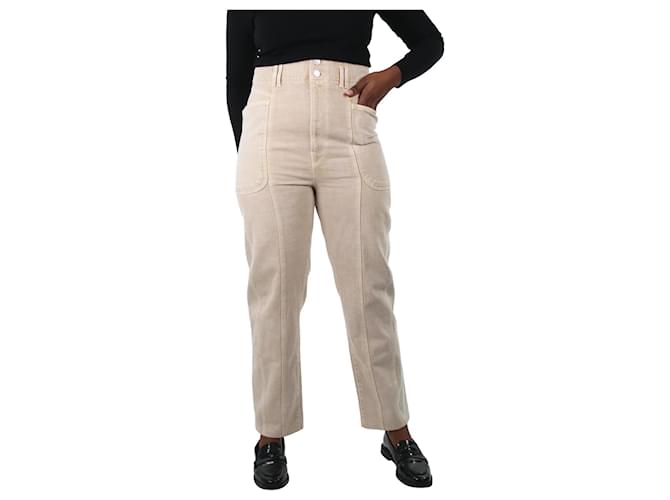 Isabel Marant Etoile Neutral high-rise cut Tess pants - size UK 12 Cotton  ref.1046129
