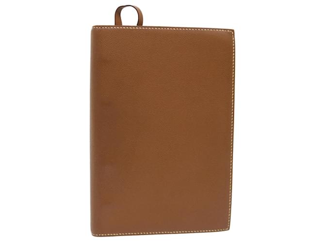 Hermès HERMES Day Planner Cover Leather Brown Auth ac2154  ref.1046454