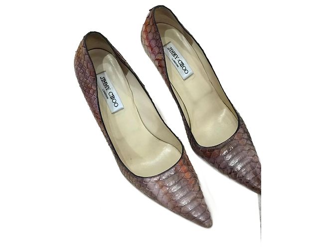 JIMMY CHOO Tacchi T.EU 41 Pelli esotiche Bordò