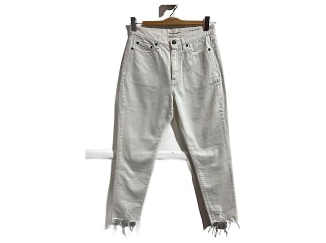 SAINT LAURENT Jeans-T.US 29 Baumwolle Weiß  ref.1046563