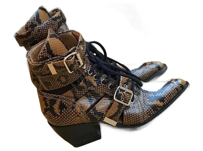 Chloé CHLOE  Ankle boots T.eu 38 leather Camel  ref.1046564