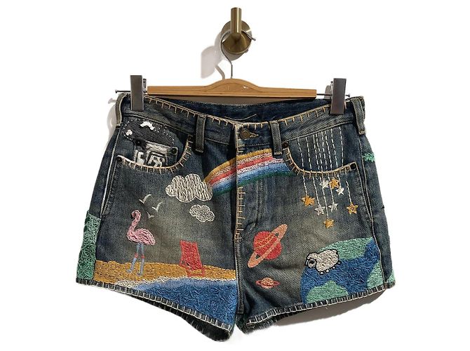 Shorts SAINT LAURENT T.FR 40 Cotone Blu