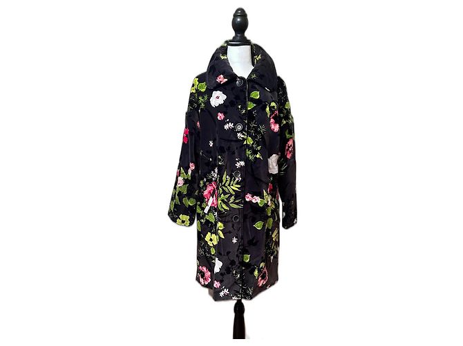 Giacca Kenzo in velluto floreale nero Multicolore