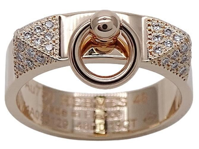 Hermès Collier de chien Dorado Oro rosa  ref.1046809