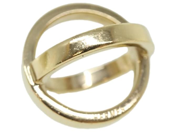 Ring Hermès HERMES Cosmos Bijouterie Fantaisie Anillo para bufanda Metal Tono dorado Auth 51415  ref.1046850