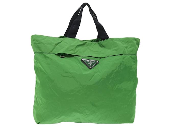 PRADA Hand Bag Nylon Green 1ARA13 Auth yk8208  ref.1046859