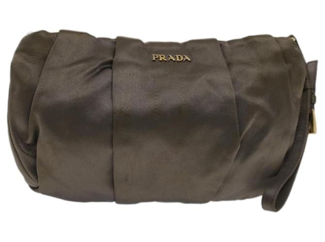 PRADA Pouch Velor Brown Auth bs7448  ref.1046917