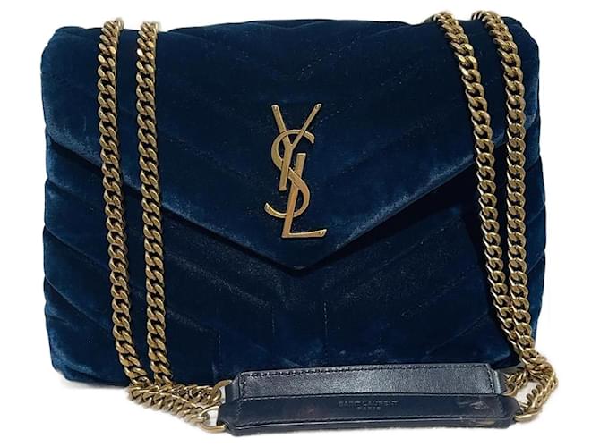 SAINT LAURENT  Handbags T.  velvet Blue  ref.1046982