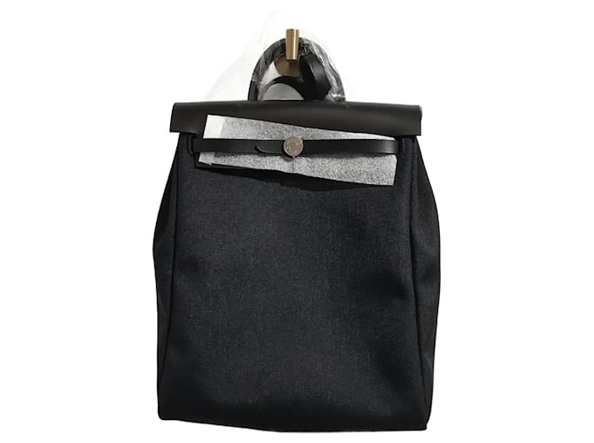 Herbag Hermès HERMES Backpacks T. cloth Black ref.827266 - Joli Closet