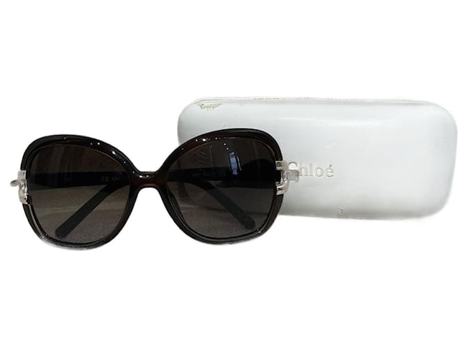 Chloé Sonnenbrille T.  Plastik Braun Kunststoff  ref.1046997
