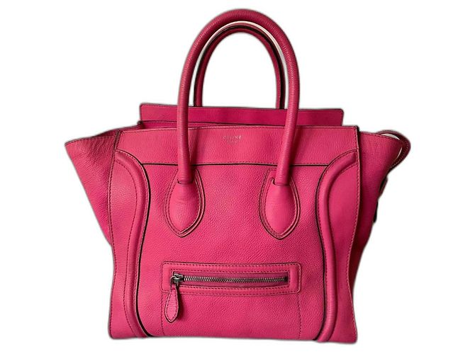 Luggage Trolley Céline in pelle rosa