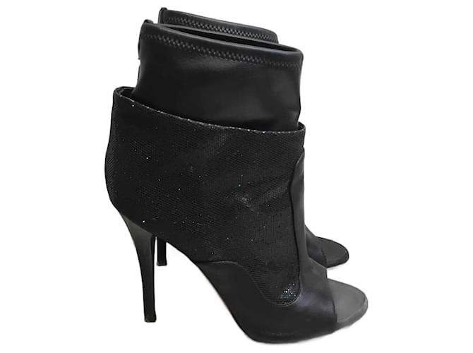 GIUSEPPE ZANOTTI  Ankle boots T.eu 37.5 leather Black  ref.1047025