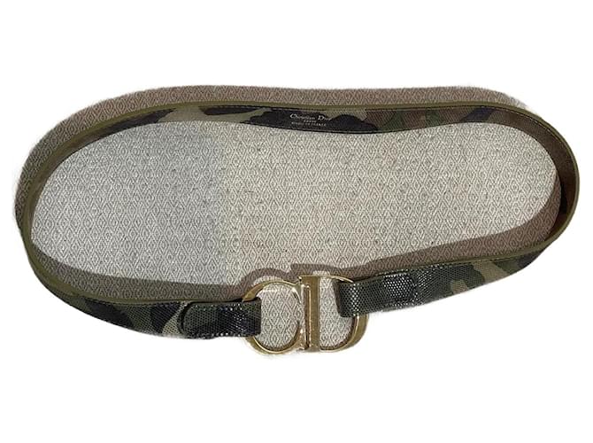 DIOR  Belts T.cm 80 leather Khaki  ref.1047030