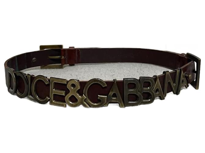 DOLCE & GABBANA  Belts T.cm 80 leather Brown  ref.1047039