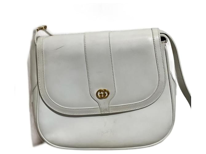 GUCCI  Handbags T.  leather White  ref.1047040
