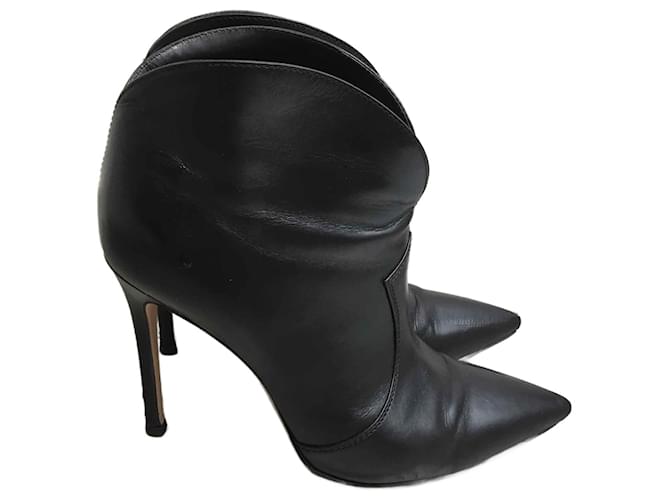 GIANVITO ROSSI  Ankle boots T.eu 36.5 leather Black  ref.1047042